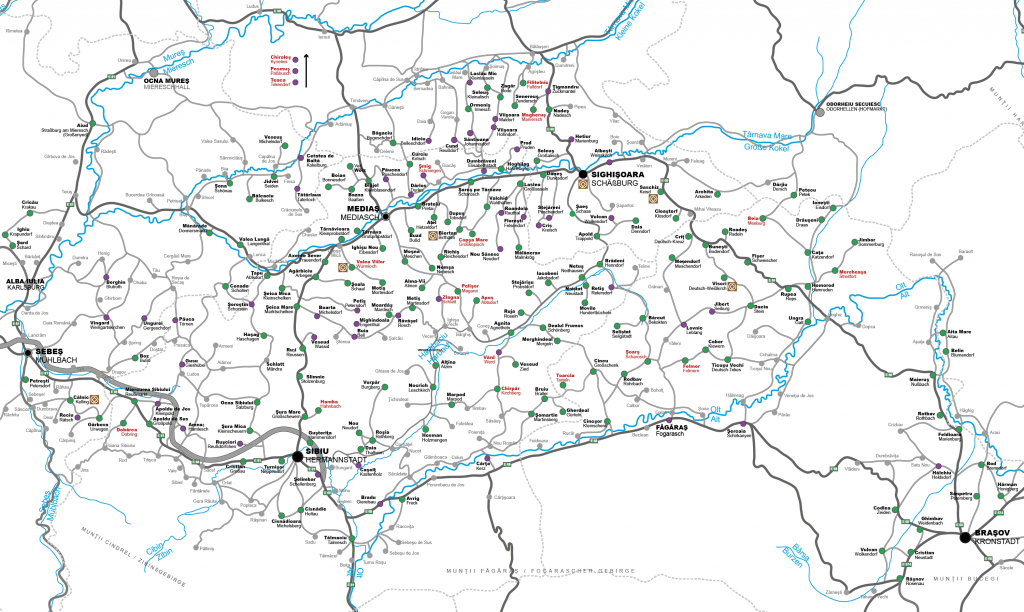 Stadtplan Stadt Hermannstadt 1:7.200 Rumänien: City Map Sibiu